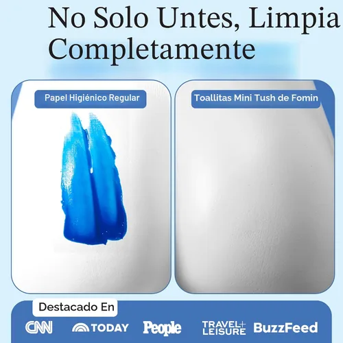 Vista 2 de Fomin Toallitas desechables compactas de viaje, paquete de 8 (64 toallitas en total), toallitas húmedas de tamaño de viaje sin perfume para adultos