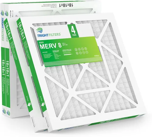 Vista 14 de TRIGHTFILTERS - 6 filtros de aire de 10x10x1, filtros plisados MERV 8 duraderos para hogar HVAC AC, filtros de aire acondicionado compactos