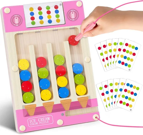 Vista 9 de Juguetes Montessori de madera sensorial para autismo: regalos de cumpleaños para niñas y niños de 4, 5, 6 años Juguetes para niños y niñas