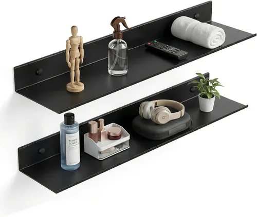Vista 16 de Z Metnal - Estantería de baño (3 unidades, tamaño pequeño, flotante)