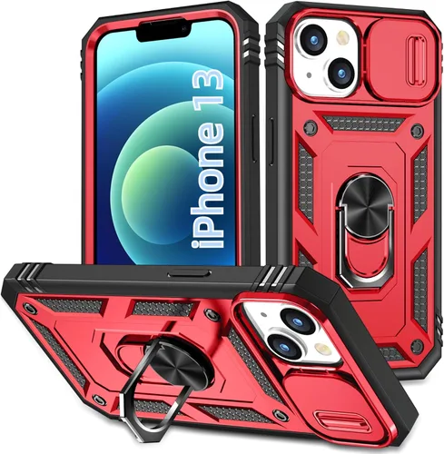 Vista 22 de Korecase Diseño para iPhone 12 Pro Max Kickstand Funda con cubierta de cámara de grado militar Caída de doble capa de cuerpo completo Protección a
