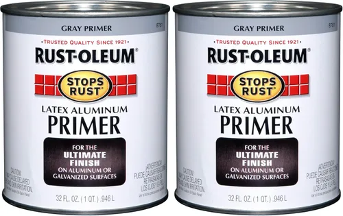 Vista 3 de Rust-Oleum 8781502 Imprimación de aluminio plana para evitar el óxido, cuarto de galón