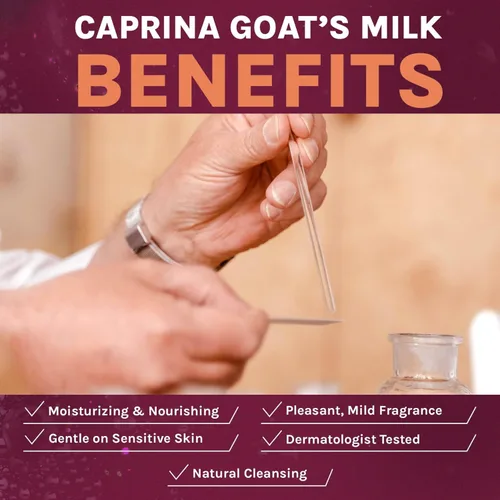 Vista 5 de Caprina Original Formula Jabón de leche de cabra fresca, 3.17 onzas (paquete de 24)