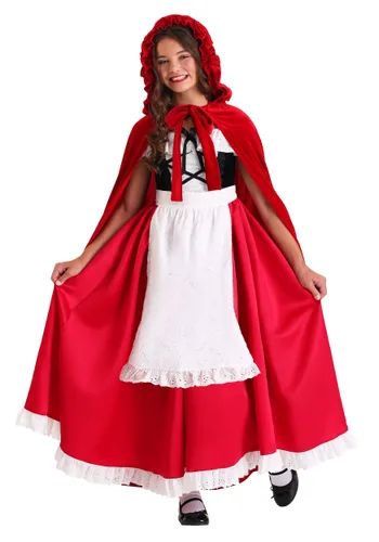 Vista 6 de Disfraz Deluxe de Caperucita Roja para Niñas Multicolor