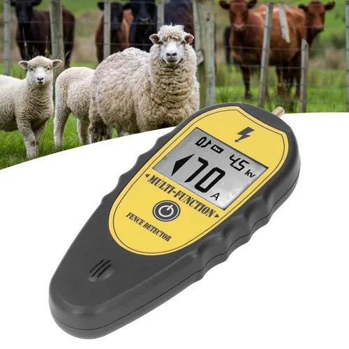 Vista 2 de Probador de valla digital de 15 KV, probador de valla eléctrica, voltímetro de valla, probador de voltaje con pantalla LCD, buscador de fallas