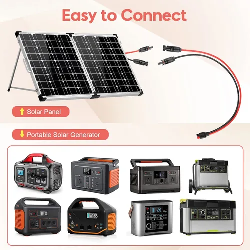 Vista 4 de Kit de conector de cable de panel solar 10 AWG, compatible con conector solar y conector Anderson para RV, Goal Zero Yeti, Renogy generador solar