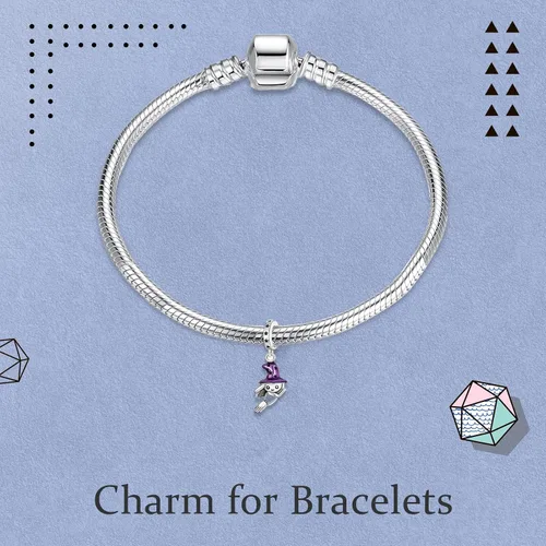 Vista 4 de RMMY Dije de plata de ley S925 para pulsera, collar, colgante, personajes de películas de dibujos animados para mujeres y niñas, regalos