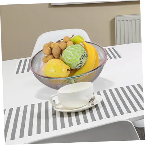 Vista 3 de TEHAUX Stainless Steel Fine Mesh Rice Strainer Bowl Colander for Washing Grains and Vegetables Smooth Polished Surface Kitchen Rinsing Basket