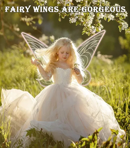 Vista 5 de Alas de hada para niñas, alas transparentes brillantes para mujeres y adultos, alas de mariposa para niños, cumpleaños, Halloween