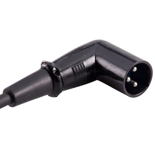 Vista 4 de Seismic Audio SARAX1 Nuevo cable de conexión XLR a XLR en ángulo recto de 1 pie