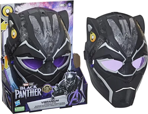 Vista 9 de Marvel Black Panther Marvel Studios Legacy Collection Black Panther Vibranium Power FX - Máscara de juguete para niños a partir de 5 años