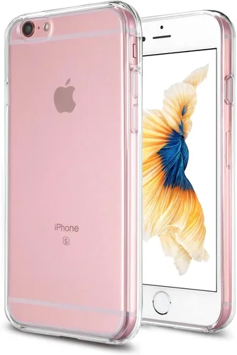 Vista 6 de TENOC Funda para iPhone 6 y iPhone 6s, Funda negra con amortiguador protector antihuellas mate para 4.7 pulgadas