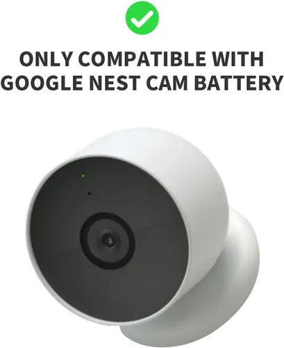 Vista 7 de Soporte antirrobo para Google Nest Cam (batería), cubierta protectora impermeable anticaída para cámara con cable de cadena de seguridad, accesorios