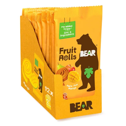 Vista 17 de BEAR Rollos de fruta real, paquete variado, 16 unidades (2 rollos por paquete)