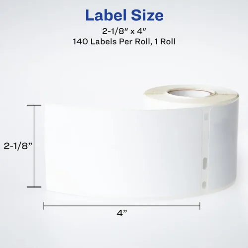Vista 7 de Avery Direct Thermal Shipping Labels, 2-1/8" x 4", White, Comparable to DYMO 30323, 1 Roll of Labels, 140 Total (4153) (Pack of 10)