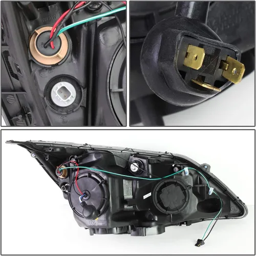 Vista 4 de DNA Motoring HL-HPL-HCRC07-BK-CL1 Conjunto de faro delantero lado del pasajero)