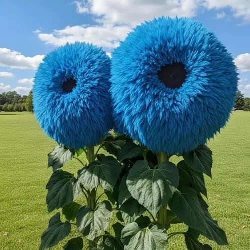 Vista 5 de Más de 100 semillas de girasol raras para plantar, semillas de girasol de oso de peluche gigante, perennes, flores de reliquia sin OMG que atraen a