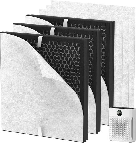 Vista 8 de Filtro de repuesto PR1 compatible con Mooka PR1 purificador de aire, paquete de 2 filtros H13 True HEPA para el hogar, habitación grande de hasta