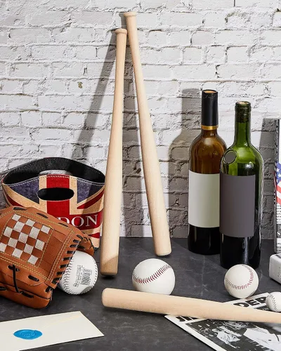 Vista 5 de Marsui 6 piezas de mini bate de béisbol de 18 pulgadas de madera sin acabar, pequeños bates de béisbol sin pintar, manualidades para manualidades