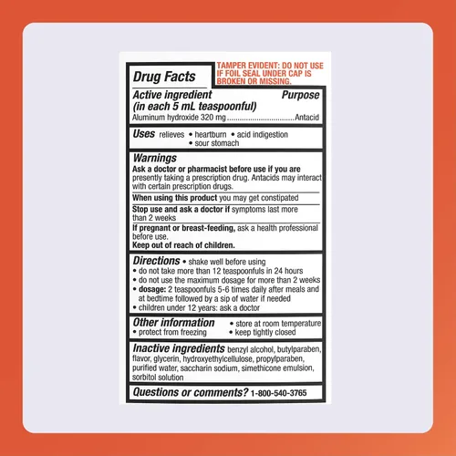 Vista 6 de Hidrogel de aluminio, USP 320mg/0.2 fl oz 16 oz por botella genérico para Amphojel Paquete de 6 en total 96 oz