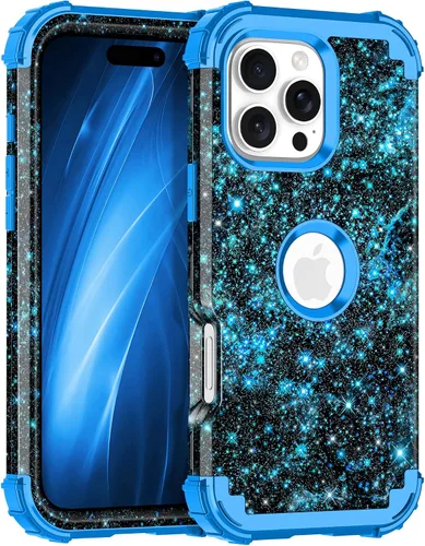 Vista 16 de Miqala Funda para iPhone 12, iPhone 12 Pro, que brilla en la oscuridad, tres capas, resistente a los golpes, protección de plástico duro + funda