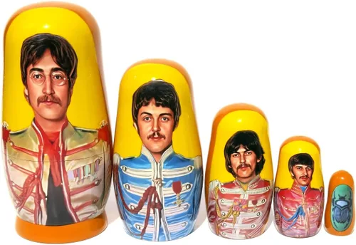 Vista 3 de Beatles SGT. Pepper's - Muñecas anidadas apilables en muñeca Matryoshka Set de 5.75 pulgadas de alto