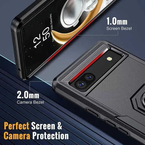 Vista 6 de Funda para Google Pixel 6A, Pixel 6A resistente a prueba de golpes, cubierta protectora de cuerpo completo [doble capa]