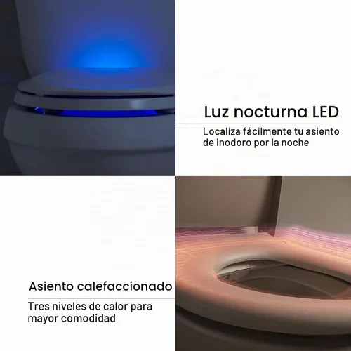 Vista 12 de Kohler PureWash E820 - Asiento de inodoro alargado con calefacción, blanco con control remoto, tapa de cierre silencioso, desodorización automática