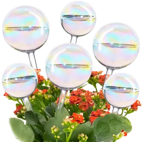 Vista 14 de Tomorotec [2 piezas] Sistema de riego automático de vidrio transparente iridiscente de color degradado de arco iris, bombillas automáticas