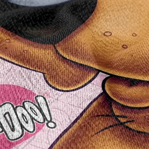 Vista 4 de LOGOVISION Scooby Doo! - Manta de 50 x 60 pulgadas, tejido de mariposa, mezcla de algodón, manta con flecos