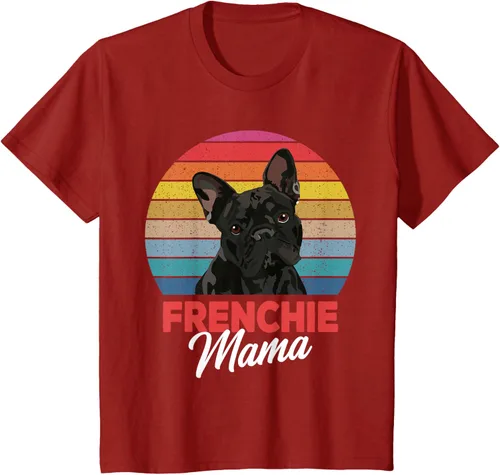 Vista 76 de Frenchie Mama - Camiseta divertida de regalo para niñas y perros Bulldog Francés, Negro, S