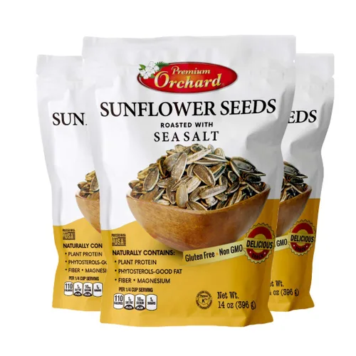 Vista 7 de MIXED NUTS - Semillas de girasol tostadas de Premium Orchard – Semillas de girasol originales ligeramente saladas en cáscara con sal marina, sin
