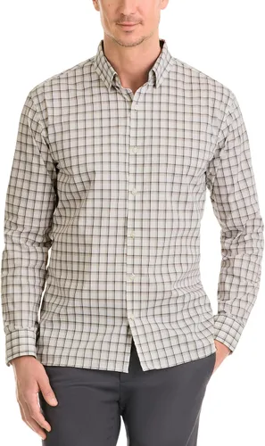 Vista 10 de Van Heusen Camisa de Hombre de Ajuste Clásico con Protección contra Manchas Never Tuck Elástica Lisa de Botones Bel Air Azul
