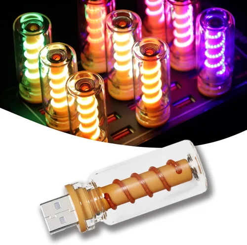 Vista 10 de Luz nocturna retro USB, luces regulables táctiles, luz nocturna USB enchufable, mini bombilla LED para automóvil, campamento, regalo, fiesta, regalo