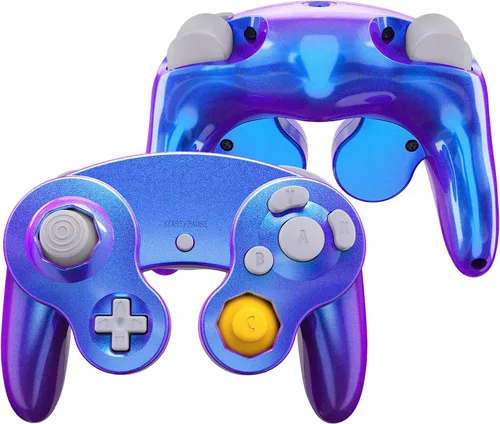 Vista 13 de eXtremeRate Placa trasera negra para Nintendo Gamecube Controller, cubierta de repuesto de agarre suave al tacto con botones para controlador