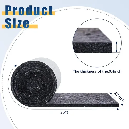 Vista 2 de Preboun 2 Rollos de Aislamiento de Conducto con Papel de Aluminio, Envoltura de Conducto de Algodón Natural para Pared, Manta de Aislamiento