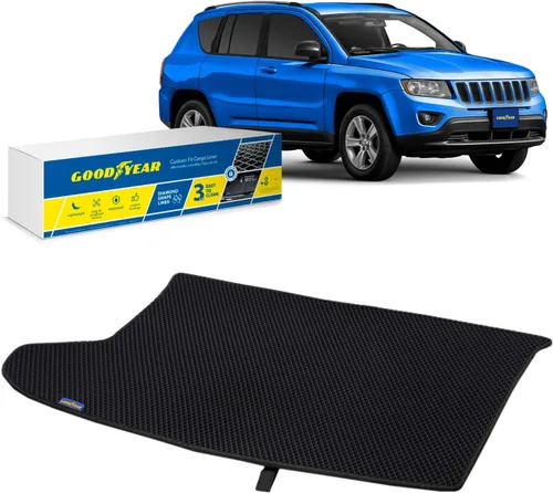 Vista 18 de Goodyear Forro de tapete de carga de ajuste personalizado para Honda CR-V 2012-2016 – Forro de maletero resistente, forma de diamante, equipaje