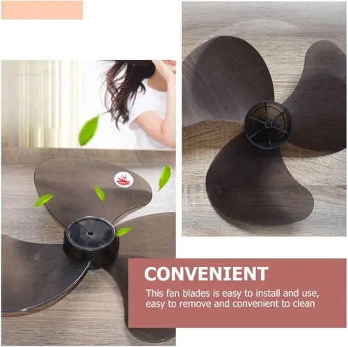 Vista 8 de DOITOOL Repuesto de cuchilla de ventilador de plástico de 16 pulgadas con cubierta de tuerca, 3 hojas universales para ventiladores de pie, pedestal
