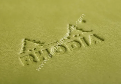 Vista 4 de Rhodia Rhodiarama Cuaderno Web A5, 5.5 in x 8.25 in, Rayado - Anís (118746)