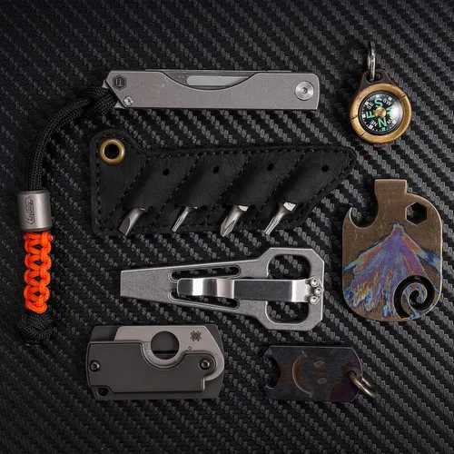 Vista 8 de KeyUnity KA06 - Organizador de puntas de tornillo de piel Bolsillo para soporte de puntas de destornillador Bolsa de juego de brocas cosidas a