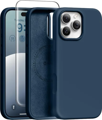 Vista 135 de GONEZ Funda magnética para iPhone 12 Case / 12 Pro Case, compatible con MagSafe, [protector de pantalla + protector de lente de cámara], funda
