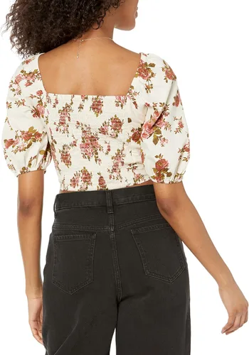 Vista 2 de The Drop Women's Annie Sweetheart Neckline Puff-Sleeve Smocked Back Top