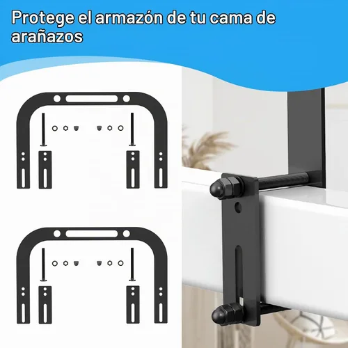 Vista 7 de YUOROS - Tapón deslizante para colchón, agarre de colchón antideslizante para marco de cama de metal, barra de retención para evitar que