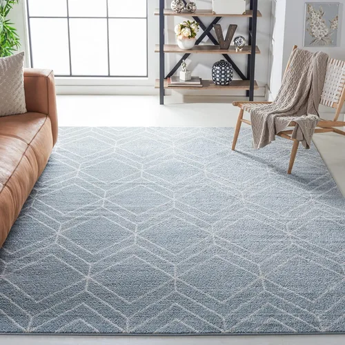 Vista 47 de SAFAVIEH Adirondack Collection - Alfombra decorativa, 2 x 3 pies, color negro y marfil, diseño geométrico moderno, no desprende pelusa y de fácil