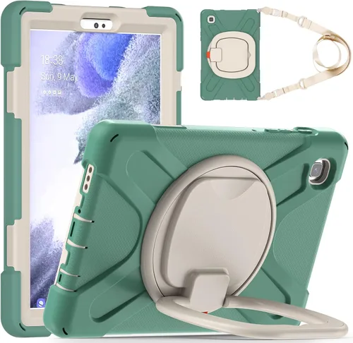 Vista 59 de 360 Rotation Case for Galaxy Tab ActivePro/Tab Active4 Pro/Active 5 Pro 10.1" Sturdy Cover Rotate Ring Stand Shoulder Carrying Strap Hand Strap