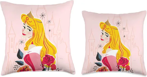 Vista 3 de Disney Princess Aurora Sleeping Beauty - Almohada suave rosa