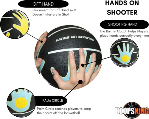Vista 5 de HOOPSKING Skill Shooter Baloncesto con video de entrenamiento en línea, baloncesto con colocación de la mano