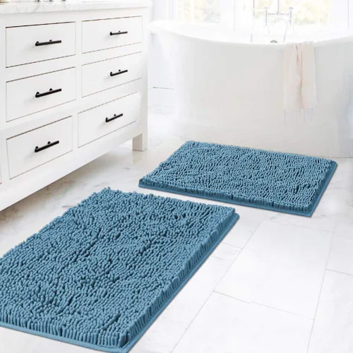Vista 10 de H.VERSAILTEX Alfombras de Baño para Baño Antideslizantes de Felpa Chenille Extra Suaves y Absorbentes para Cuarto de Ducha Lavables a Máquina