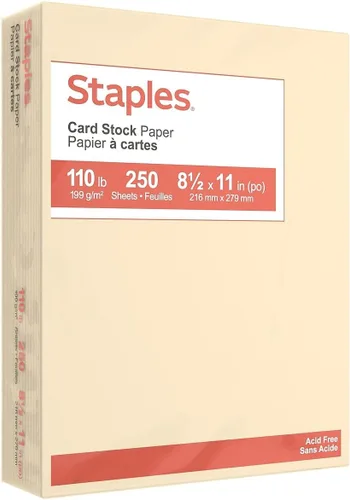 Vista 6 de Staples Papel de cartulina, 8.5x11 pulgadas, 110 lb., azul, 250/paquete