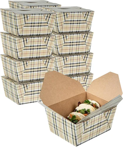 Vista 18 de Restaurantware Bio Tek - Cajas para llevar de 30 onzas, 200 loncheras para llevar, cierre de tabulación, resistentes al calor, desechables, de papel